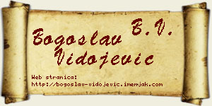 Bogoslav Vidojević vizit kartica